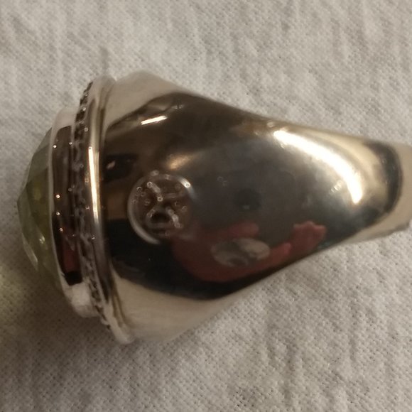 David Yurman Lemon Citrine and Diamond SS ring - Picture 2 of 2